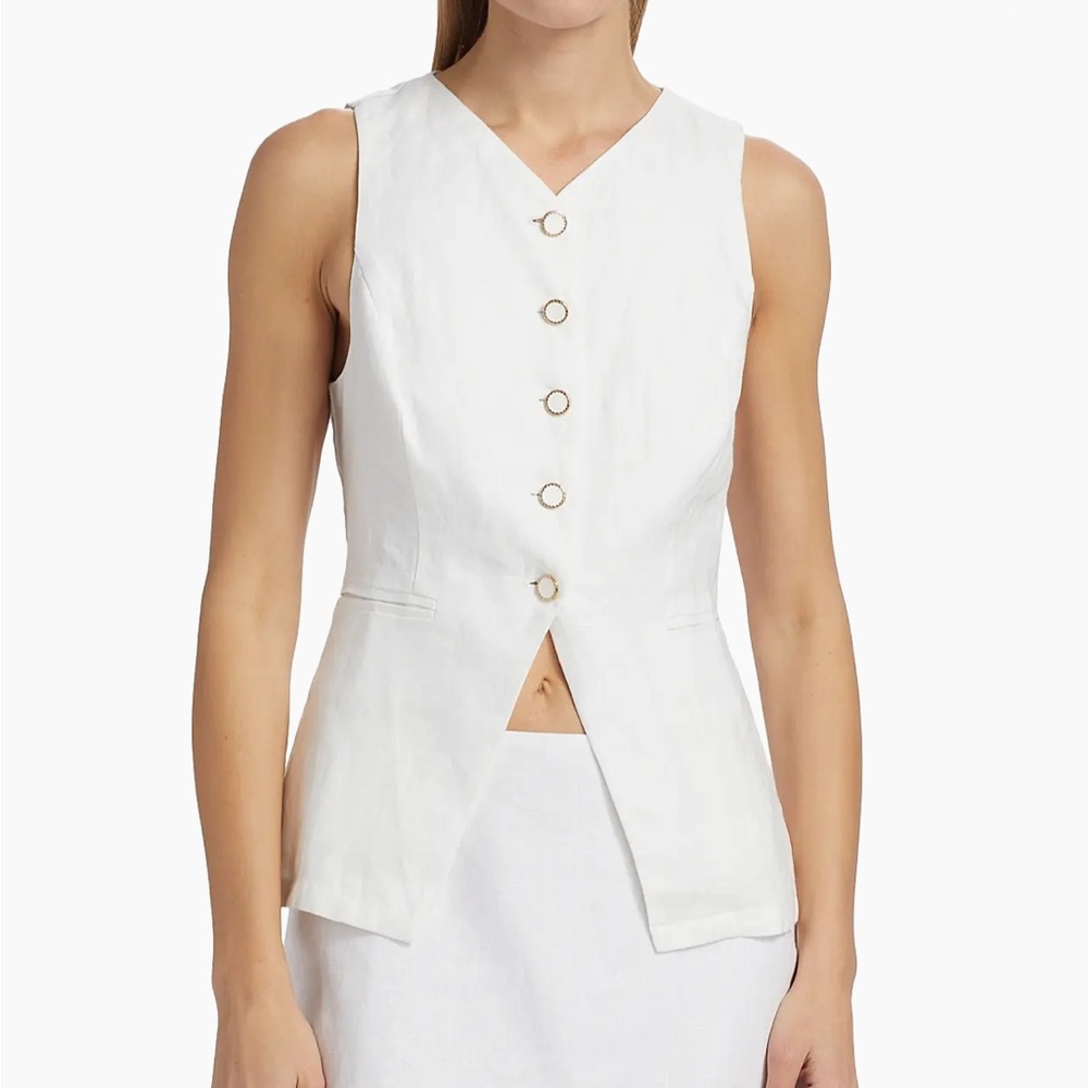 Reformation Aspen Linen Top - Picture 2 of 6